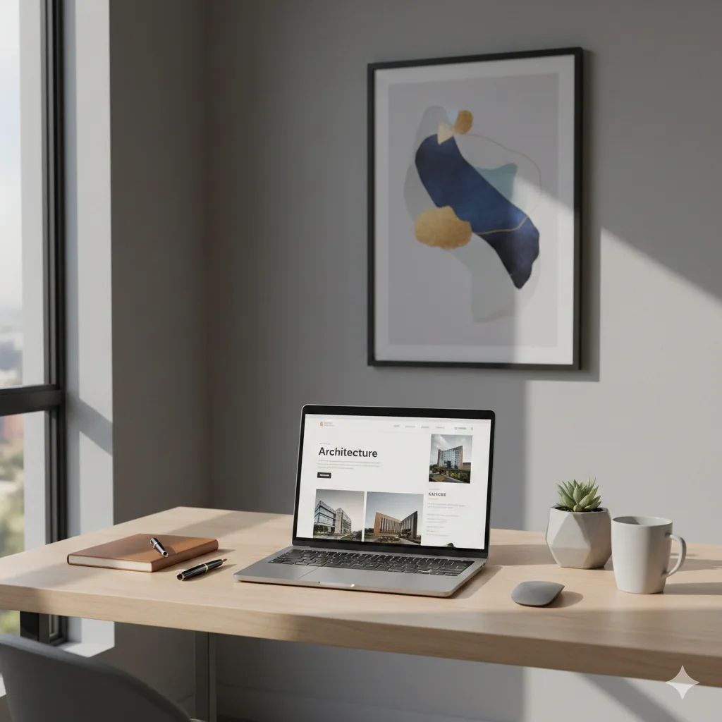 Designer Working on a Modern Website Layout